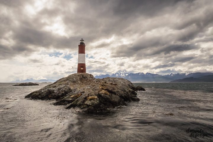 Les eclaireurs lighthouse in Beagle Channel in Ushuaia Argentina