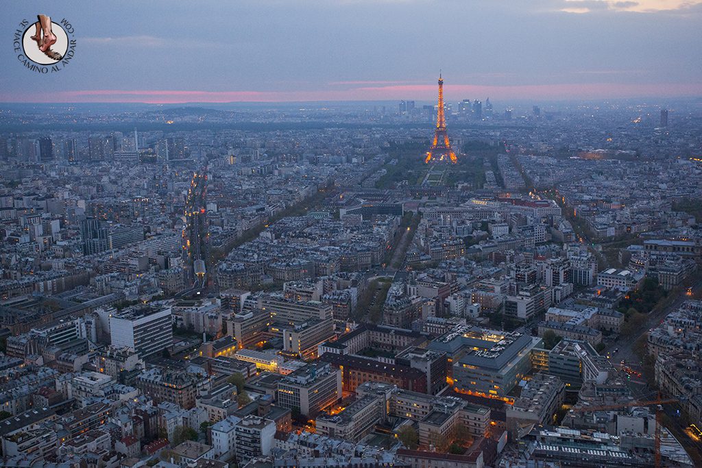 Miradores de Paris Montparnasse Torre Eiffel ocaso