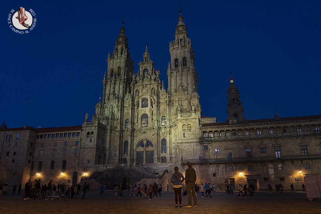 O Pedrouzo Santiago Compostela catedral noche