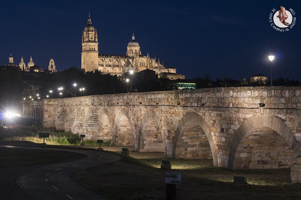Que ver en Salamanca Puente Romano noche