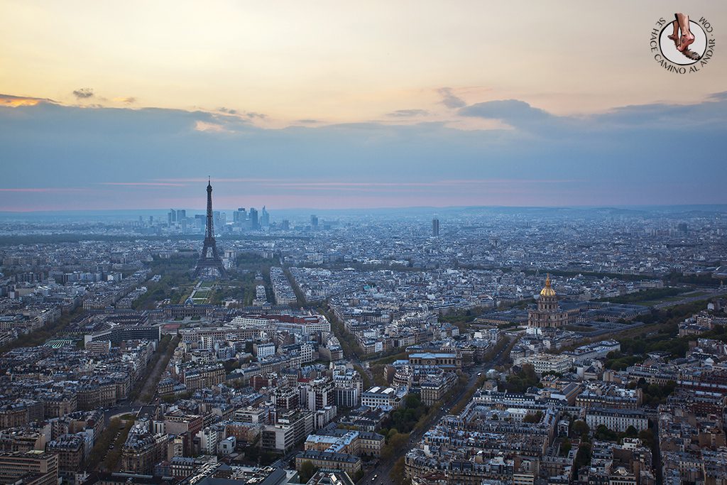 Torre Eiffel Montparnasse dia