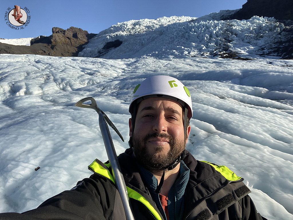 Trekking glaciar Virkisjokull selfie