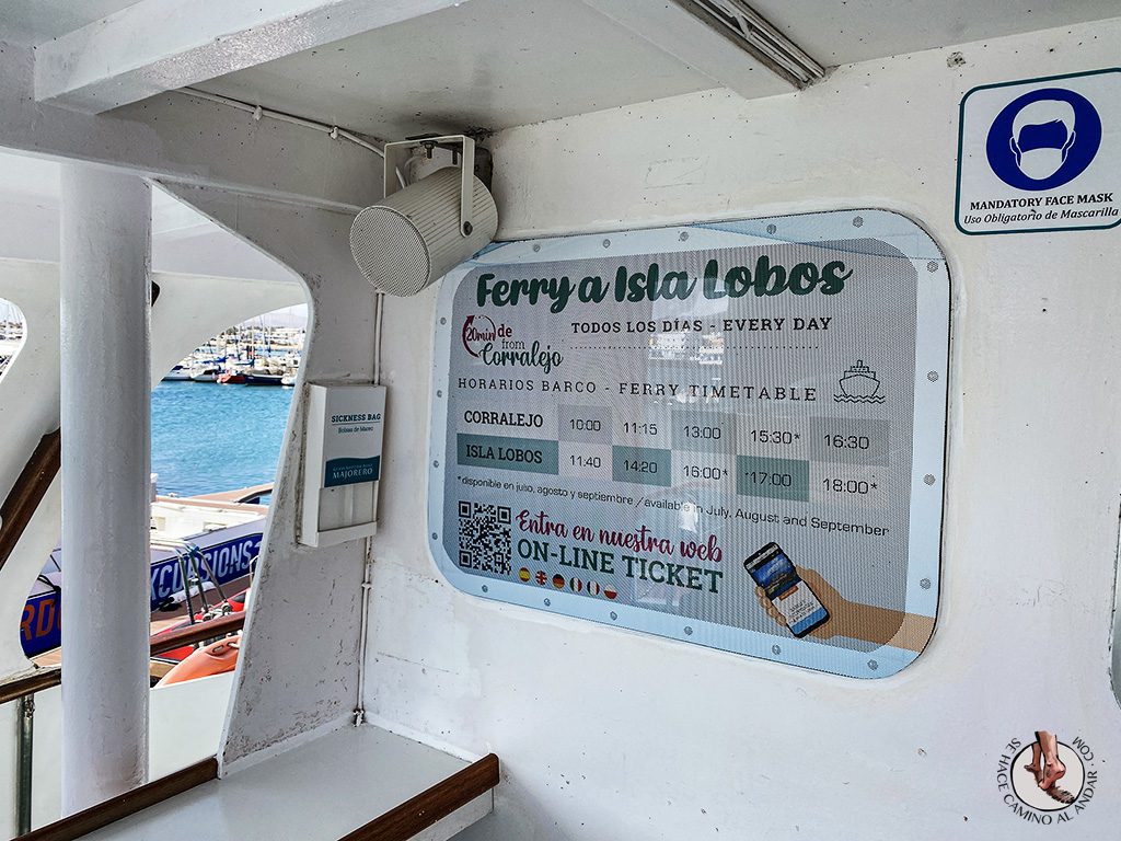 horario ferry visitar islote de lobos fuerteventura